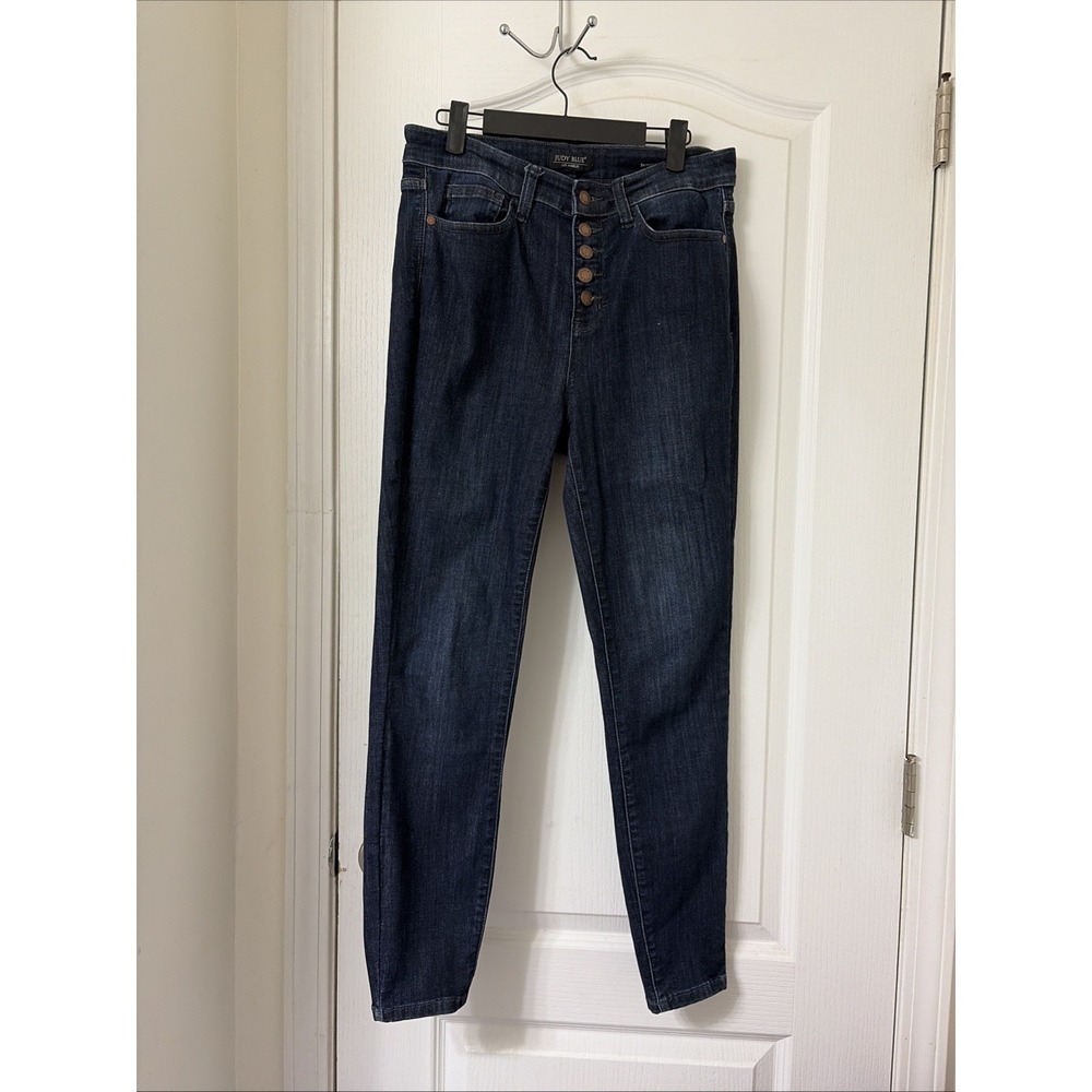 Judy Blue Los Angeles Skinny Jeans Button Fly Dark Wash High Rise Size 9/29
